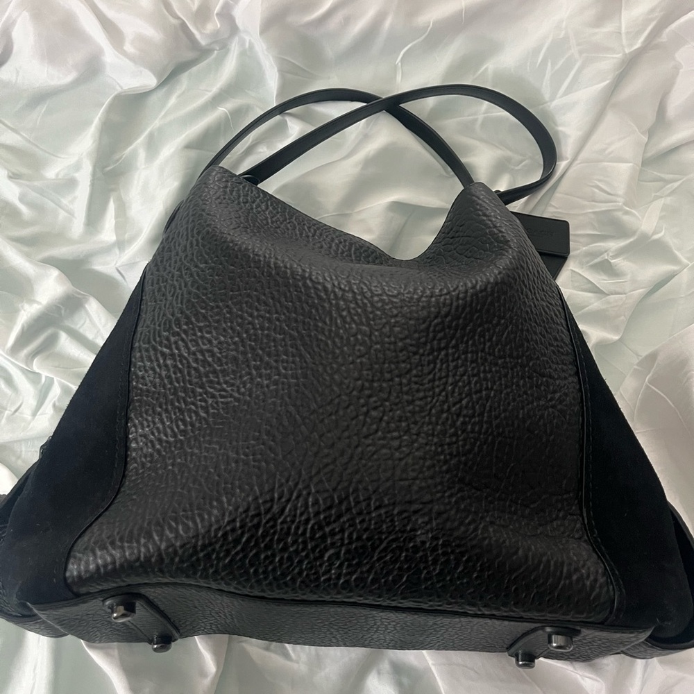 Coach Black Leather Tote Bag